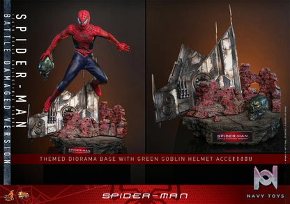 Hottoys – 1/6 Spider-Man Tobey Maguire Battle Damaged Version Action Figure MMS859 (Licensed)