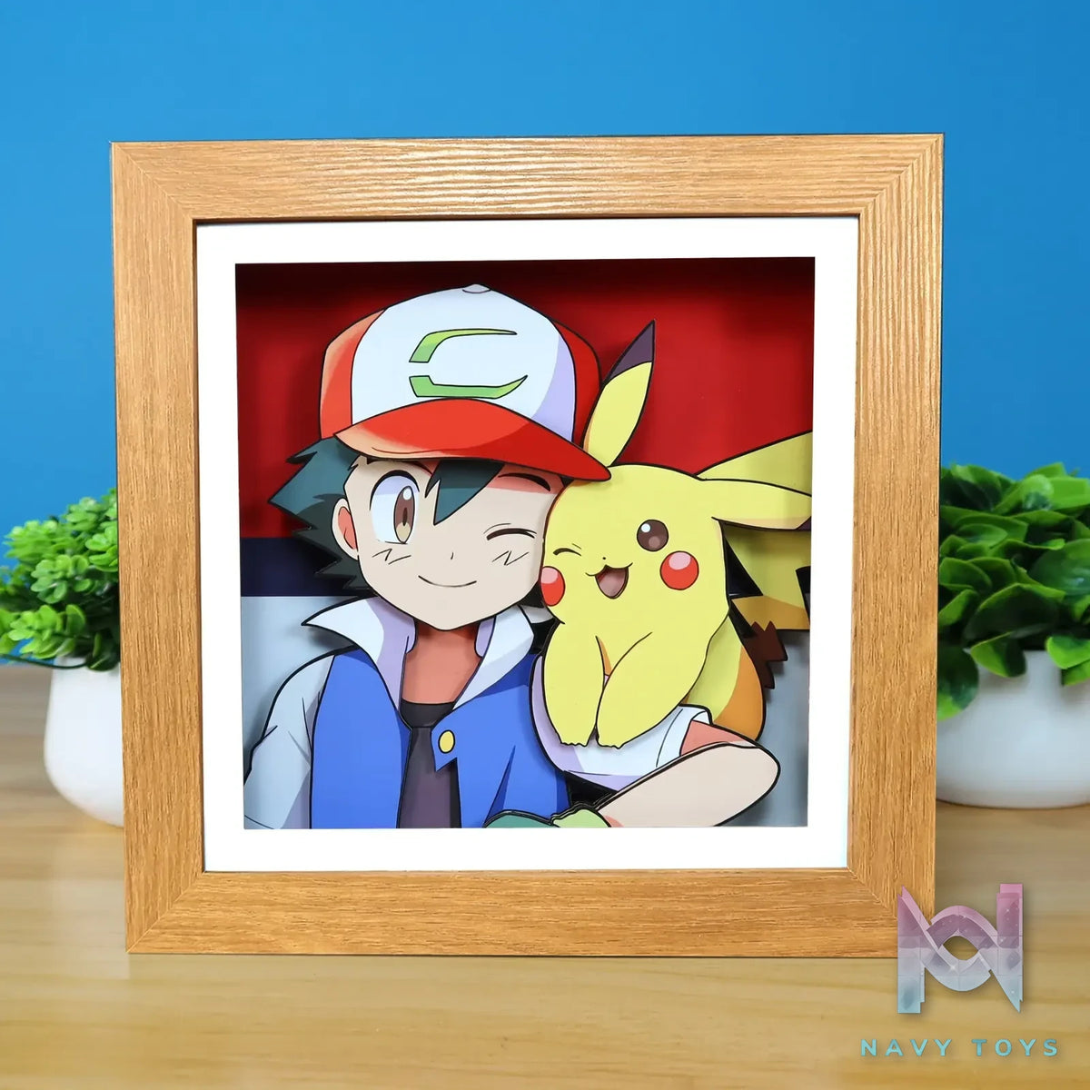 KALA HOME Studio – Ash Ketchum X Pikachu 3D Decorative Painting Pokémon