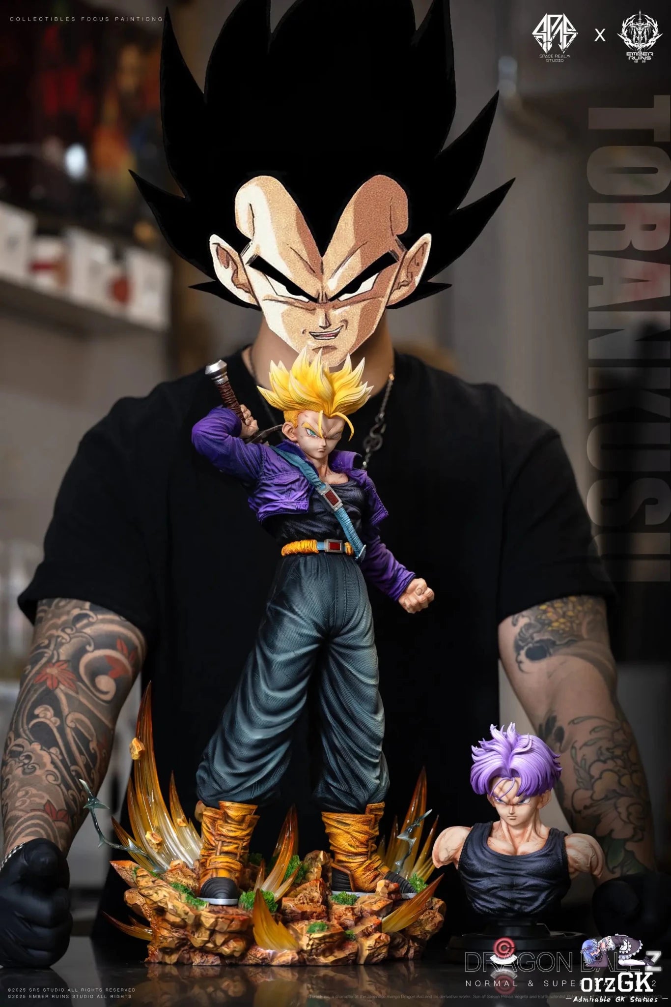 Space Realm Studio & Ember Ruins Studio - Dragon Ball Trunks resin statue Navy Toys anime figure