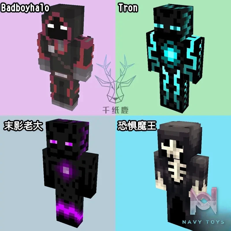 Qian Zhi Lu Studio – Steve Creeper Solid 303 Articulated 3D Paper Model DIY Minecraft