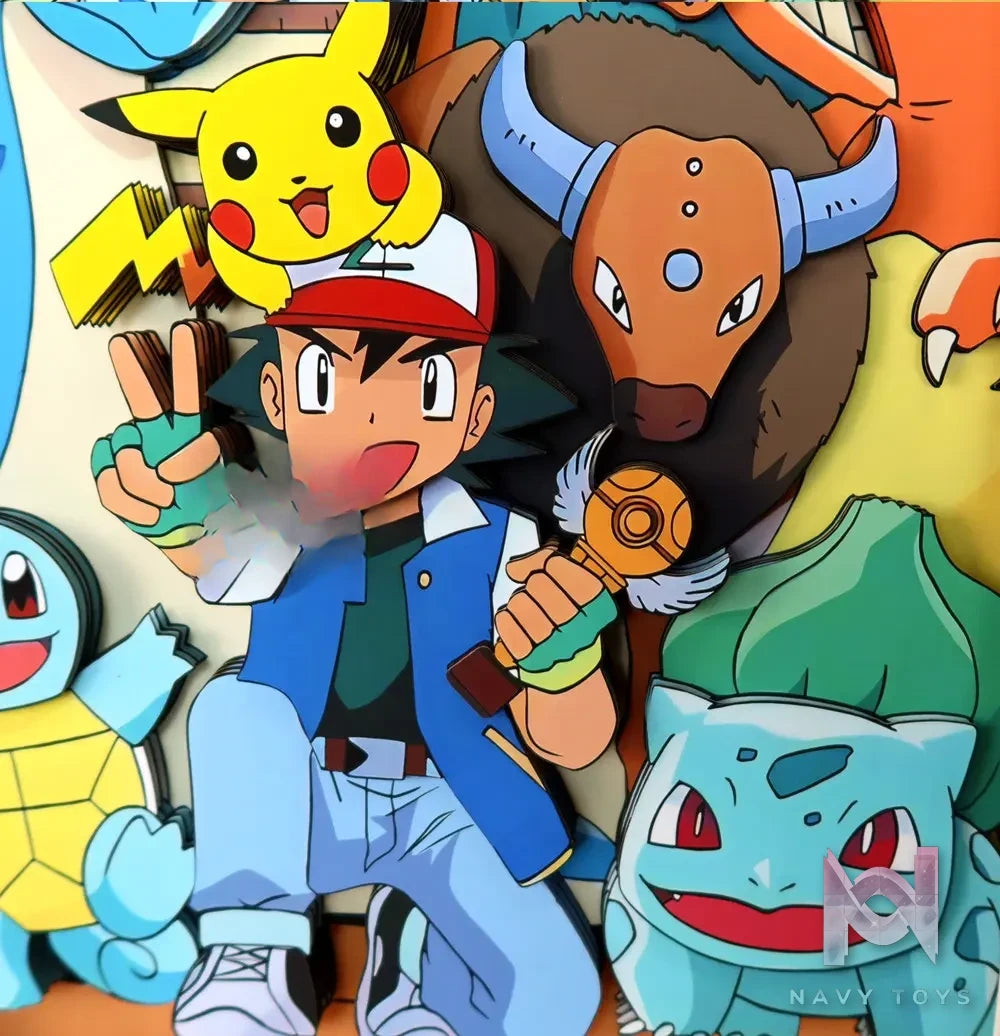 KALA HOME Studio – Pokémon Multiple Characters #12 3D Decorative Painting Pokémon
