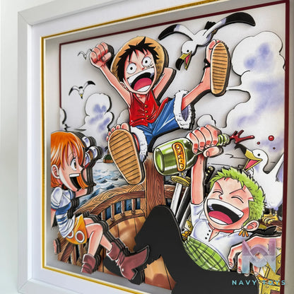 Aotupanda Studio – One Piece Dream Sailing Comic Luffy 3D Decorative Painting