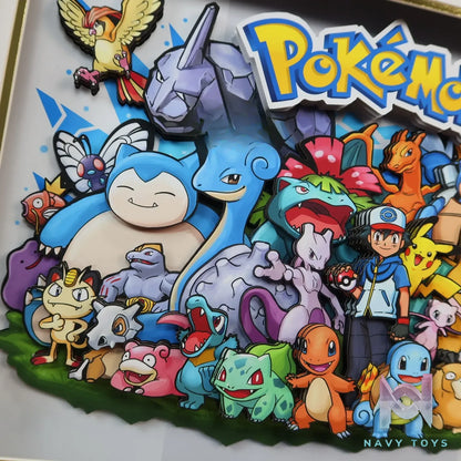 KALA HOME Studio – Pokémon Multiple Characters #04 3D Decorative Painting Pokémon