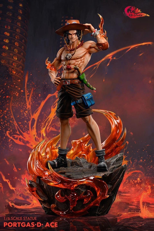 Portgas D. Ace resin statue hb studio anime figure