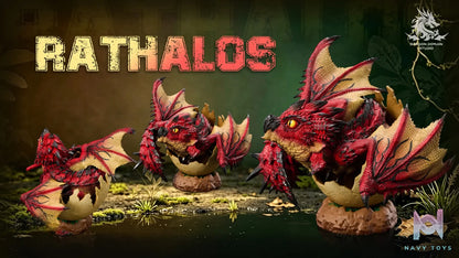 Dragon Realm Studio – Newborn Egg Series Rathalos X Rathian Family Set Monster Hunter