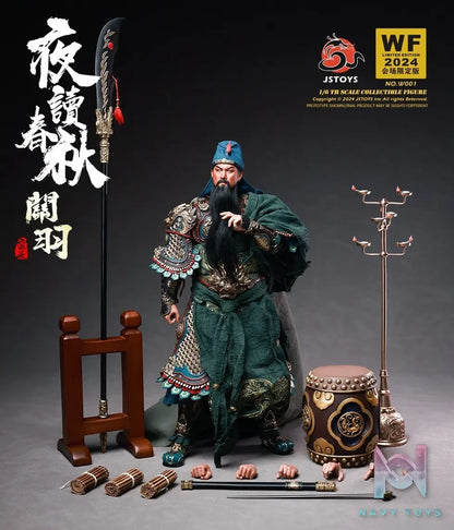 JSTOYS Studio – 1/6 W001 Night-reading The Spring And Autumn Annals Guan Yu, Yuchang (WF2024 EVENT-EXCLUSIVE EDITION) W001