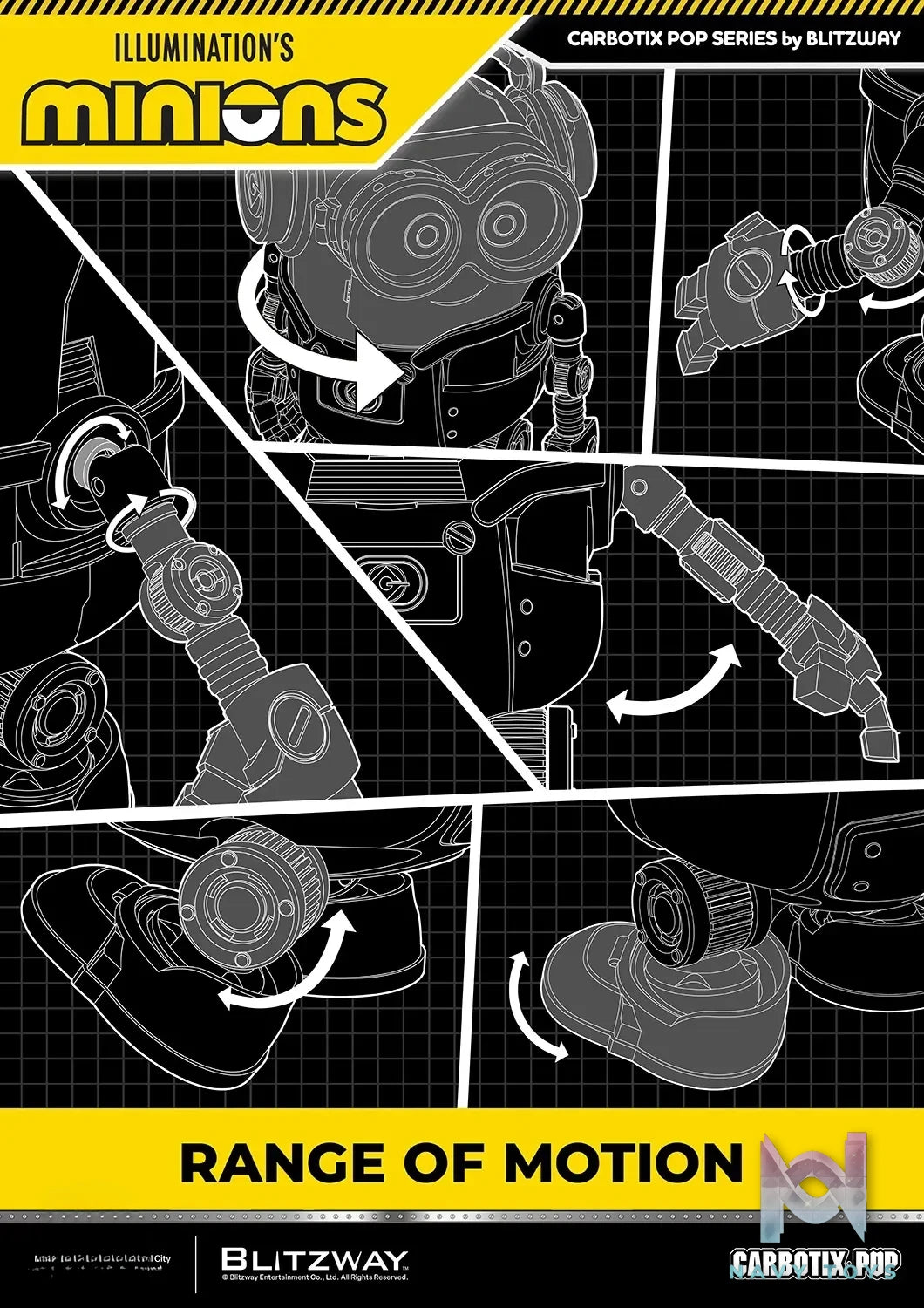 BLITZWAY – Carbotix Pop Minions BW-CA-11401 BW-CA-11402 BW-CA-11403 BW-CA-11404 (Licensed)
