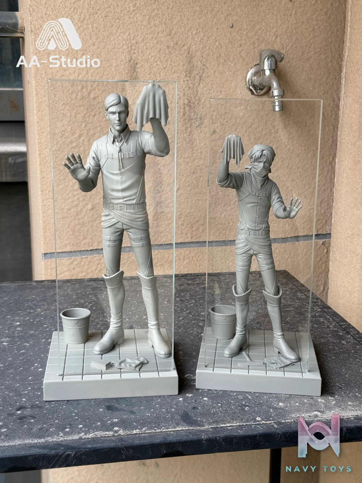 AA Studio – Levi Ackerman X Erwin Smith Window Wiping Attack on Titan