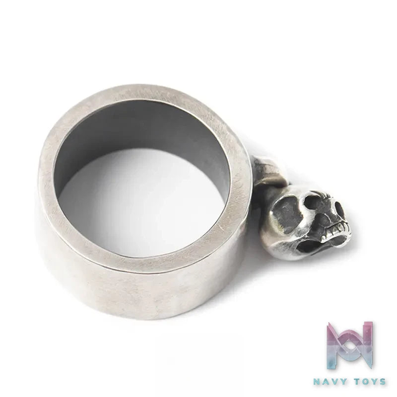 Raven Studio (silver jewelry) – Flat Band Skull Ring Original