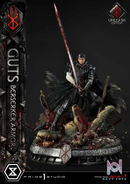 Ultimate Premium Masterline Berserk Guts, Berserker Armor Unleash Edition UPMBR-17 UPMBR-17DX(Licensed) - Prime 1 Studio resin statue Navy Toys anime figure