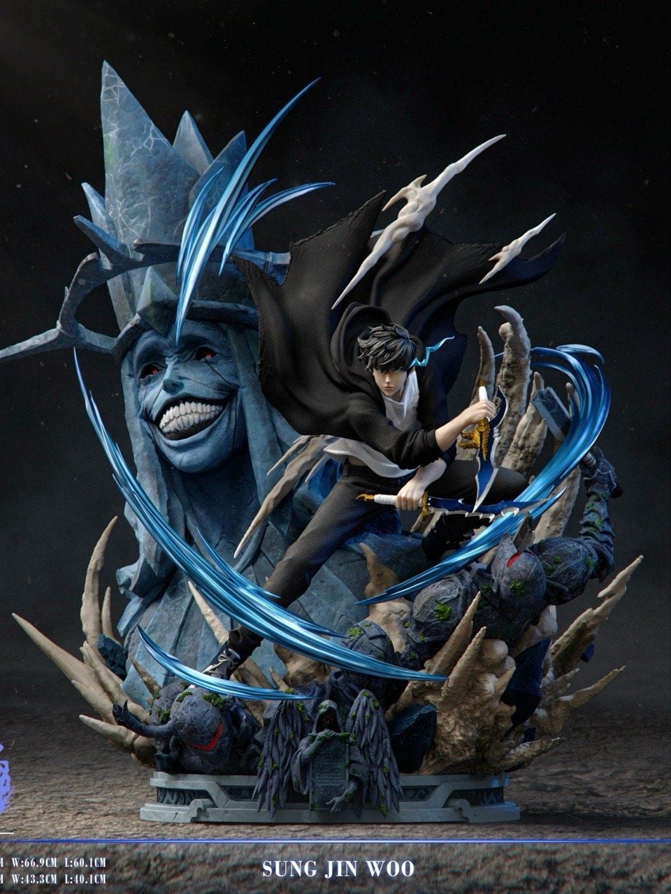 Sung Jinwoo vs Statue of God - Solo Leveling - Mask Studio resin statue mask studio anime figure
