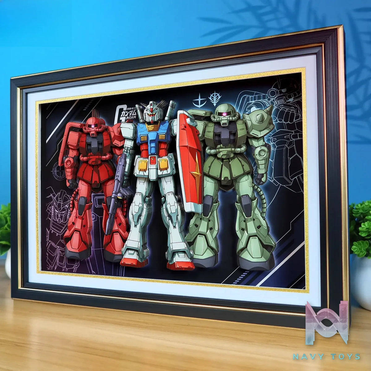 KALA HOME Studio – Gundam Multiple Characters #03 3D Decorative Painting Gundam