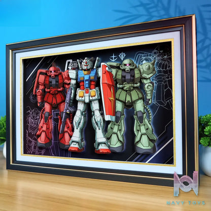 KALA HOME Studio – Gundam Multiple Characters #03 3D Decorative Painting Gundam