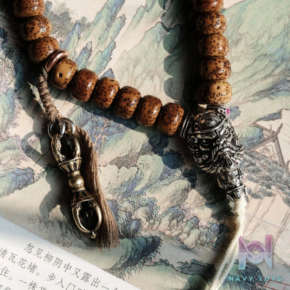Raven Studio (silver jewelry) – Cyber ​​Zhong Kui Triple‑Hole Spacer Bead Original