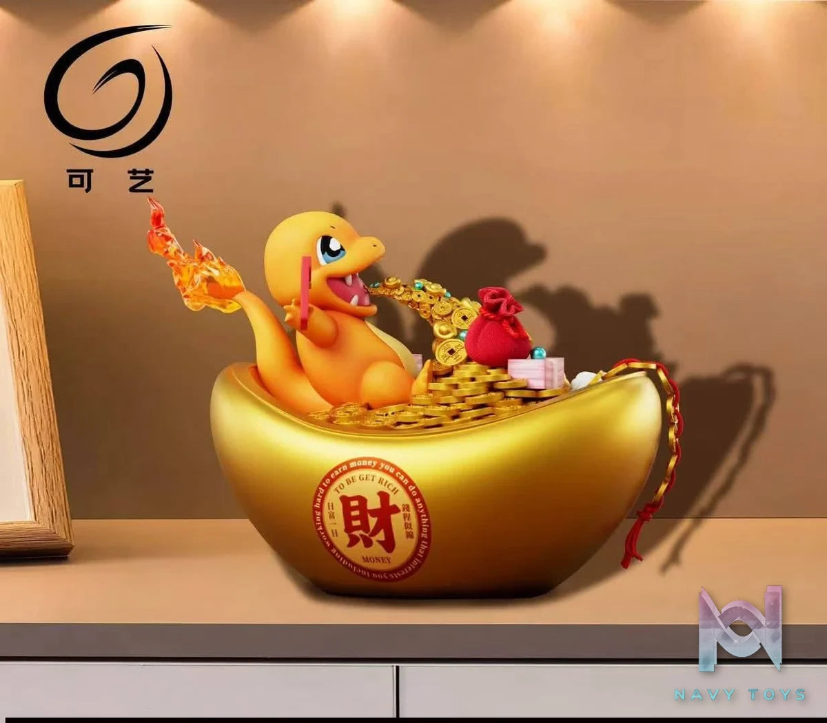 Fortune Charmander resin statue Ke Yi Mo Wan Studio anime figure