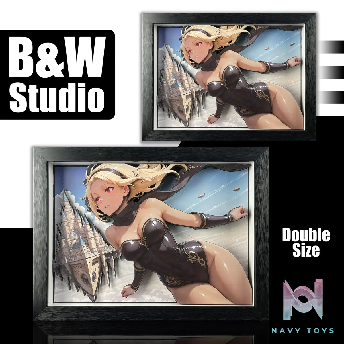 B&W Studio – Gravity Rush Kat 3D Art Panel