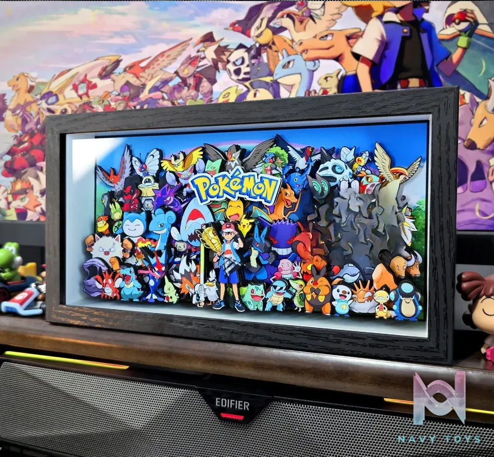 KALA HOME Studio – Pokémon Multiple Characters #18 3D Decorative Painting Pokémon