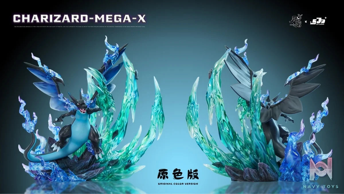 Mega Charizard X - Pokemon - Moonstone x Water Fleet Studio resin statue MoonStone Studio x Water Fleet Studio anime figure