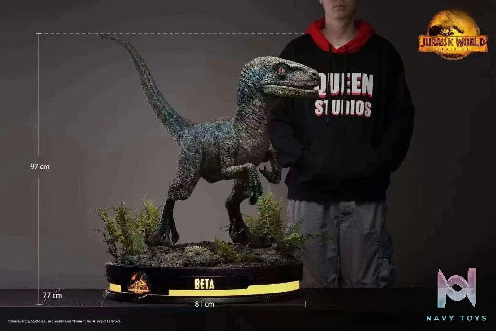 Queen Studio – Jurassic World Second Jurassic Beta Dinosaur Statue (Licensed)