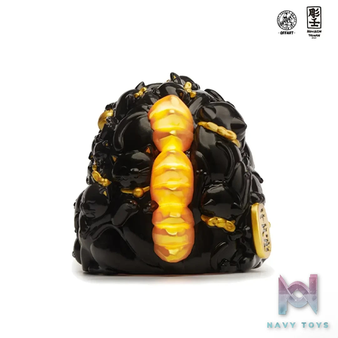 OFFART & A Ren – OFFART X Horiren Red Flame Hundred Cats Mini – Black Gold Bust (Licensed)