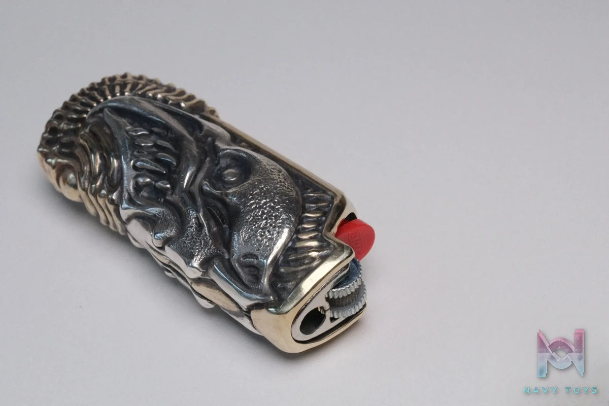 Raven Studio (silver jewelry) – Misty Fire Handmade Silver BIC J5 Lighter Case Original