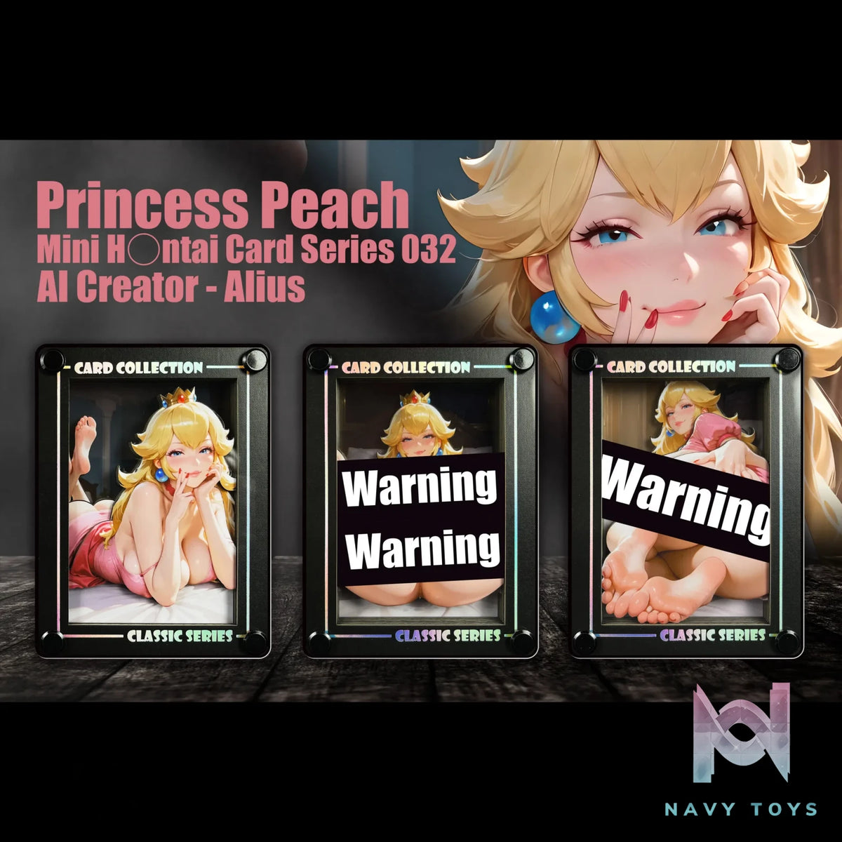 B&W Studio – Mini AI Creator Series Desktop Decor Card #32 Princess Peach Super Mario Bros