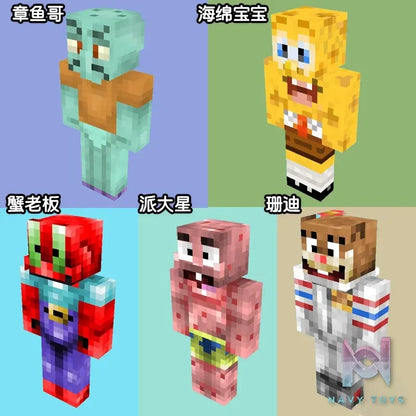 Qian Zhi Lu Studio – Steve Creeper Solid 303 Articulated 3D Paper Model DIY Minecraft
