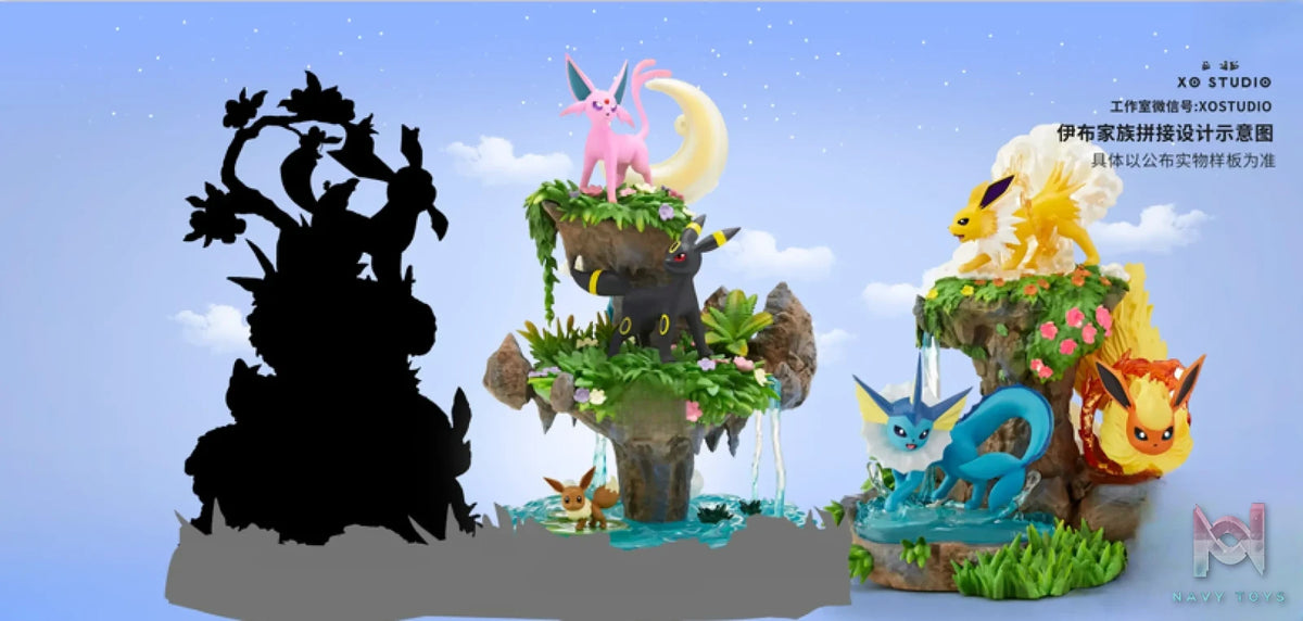 XO Studio – Pokémon 1/20 Eevee Family Ecology #2 Jolteon & Flareon