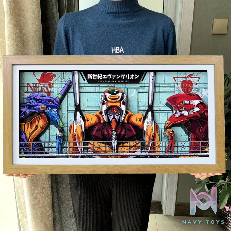 KALA HOME Studio – Neon Genesis Evangelion Multiple Characters #01 3D Decorative Painting eon Genesis Evangelion