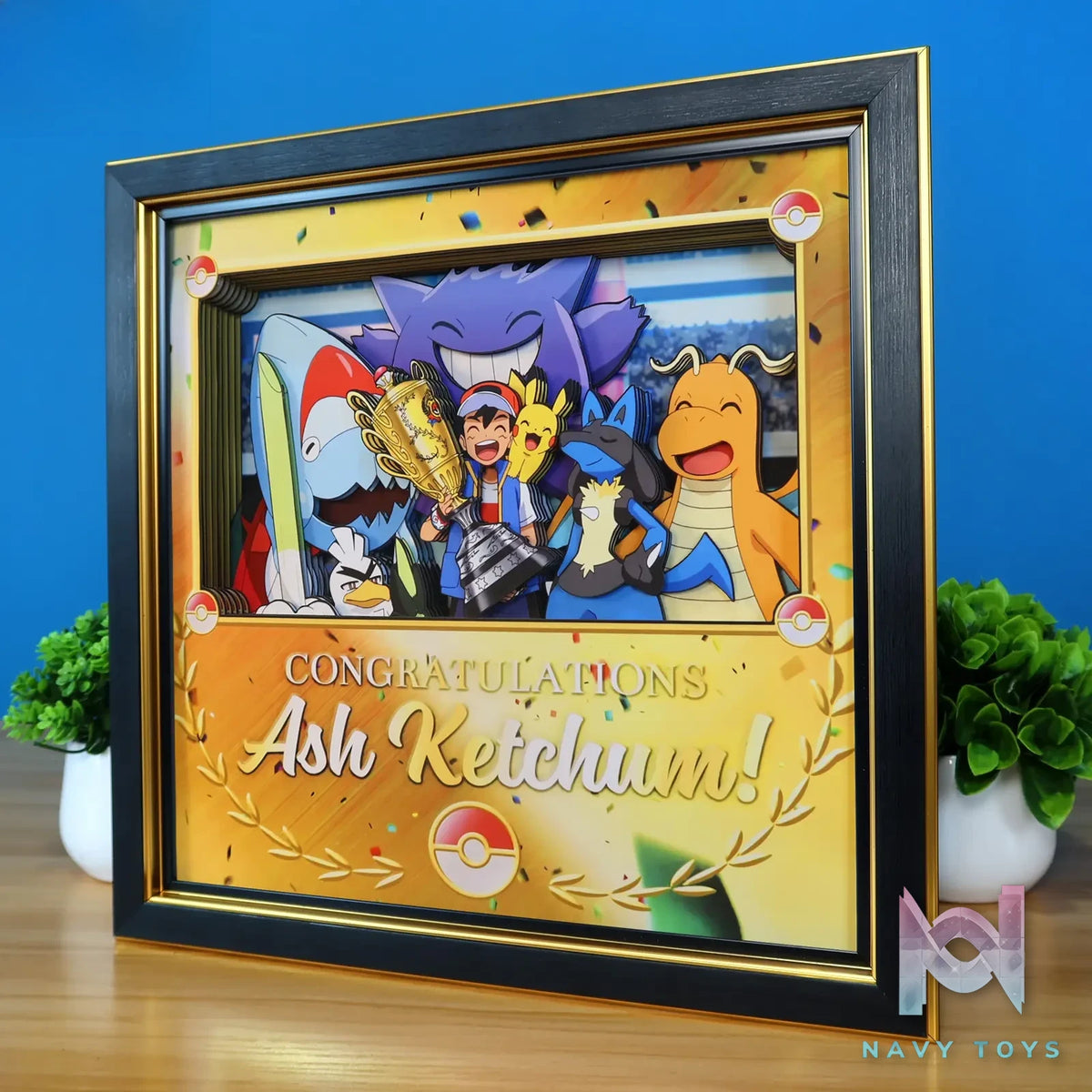 KALA HOME Studio – Congratulation Ash Ketchum! 3D Decorative Painting Pokémon