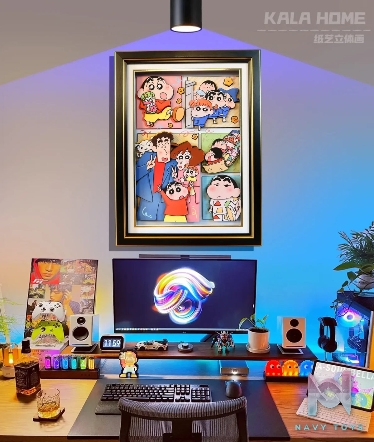 KALA HOME Studio – Crayon Shin-chan Multiple Characters #08 3D Decorative Painting Crayon Shin-chan