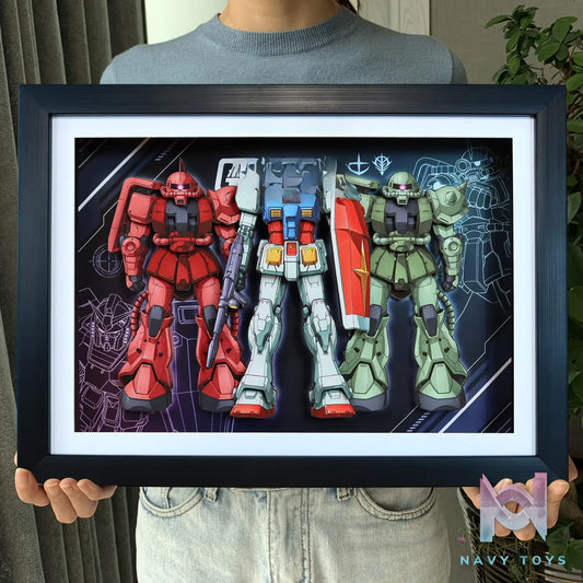 KALA HOME Studio – Gundam Multiple Characters #03 3D Decorative Painting Gundam