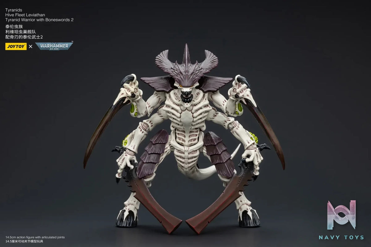 JOYTOY Studio – Warhammer 40,000 Tyranids Hive Fleet Leviathan Tyranid Warrior with Boneswords 2 JT8766 (Licensed)