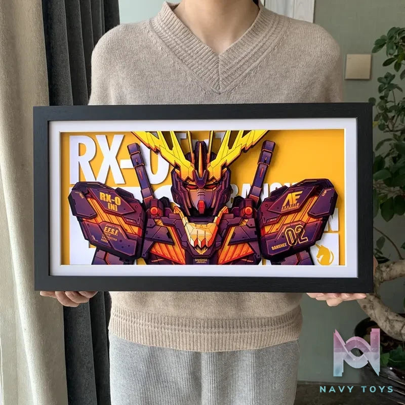 KALA HOME Studio – Unicorn Gundam 02 Banshee 3D Decorative Painting Gundam