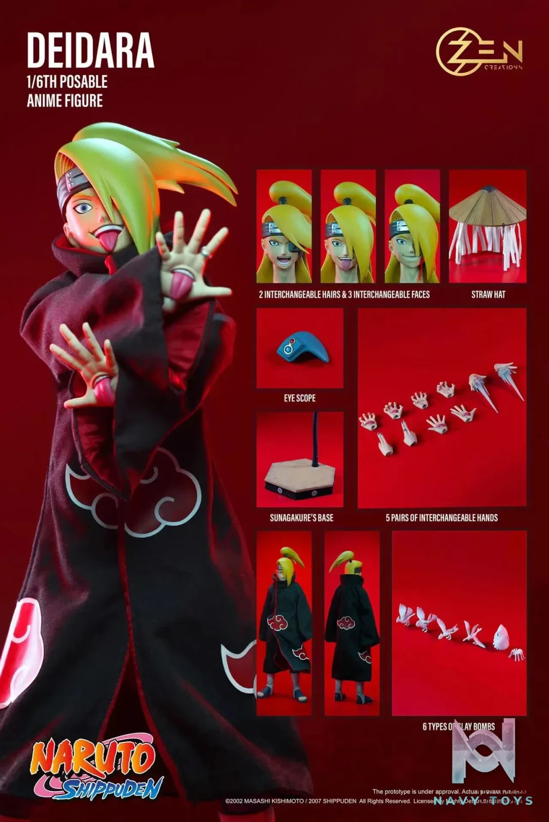 Zen Creations Studio – Naruto 1/6 Posable Anime Figure (PAF) Deidara