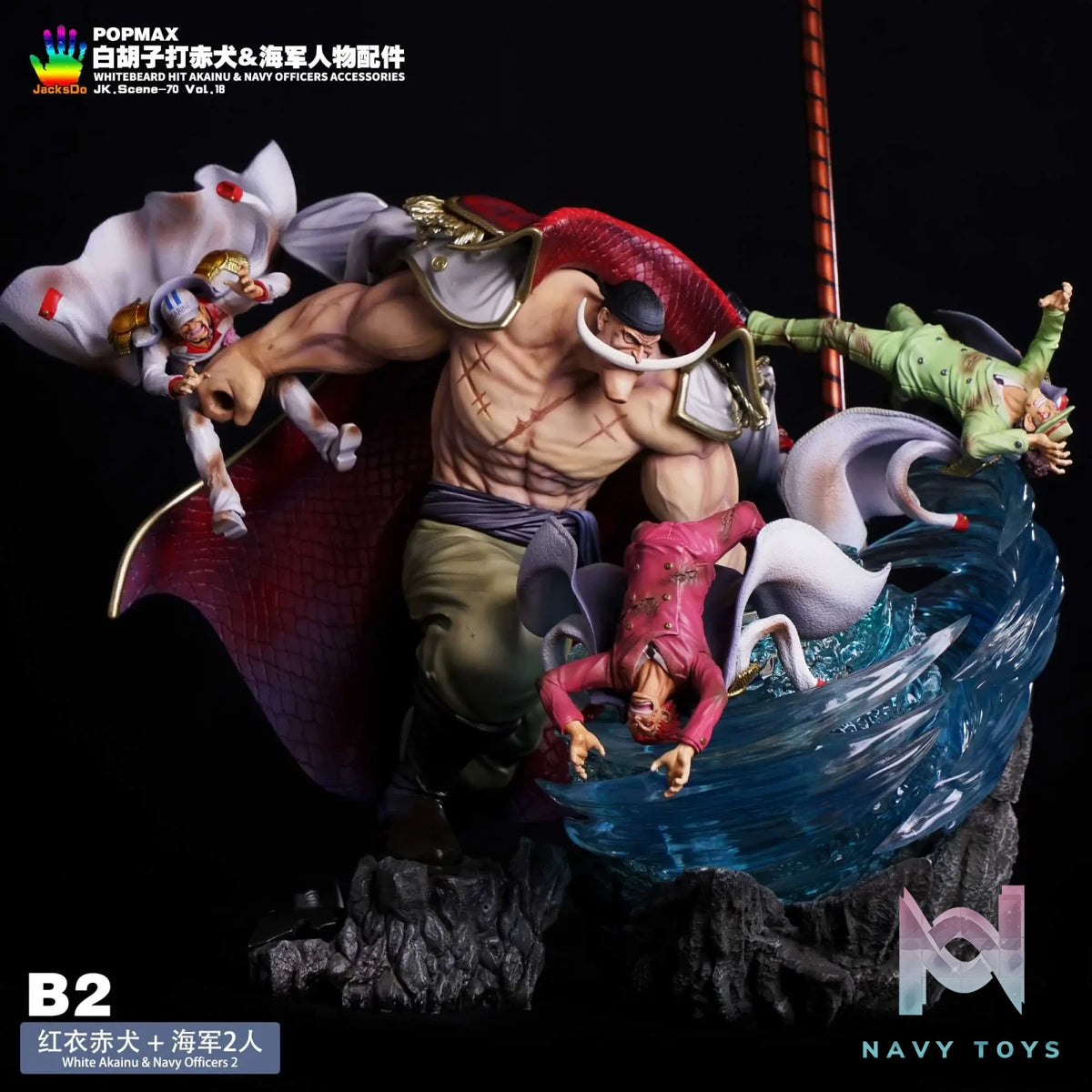 Jacksdo Studio – POPMAX Edward Newgate Akainu & Navy Officers Accessories (excluding figures)