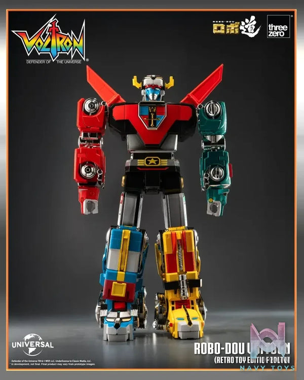 Threezero – Voltron: Defender of the Universe ROBO-DOU Voltron Retro Toy Edition (Licensed)