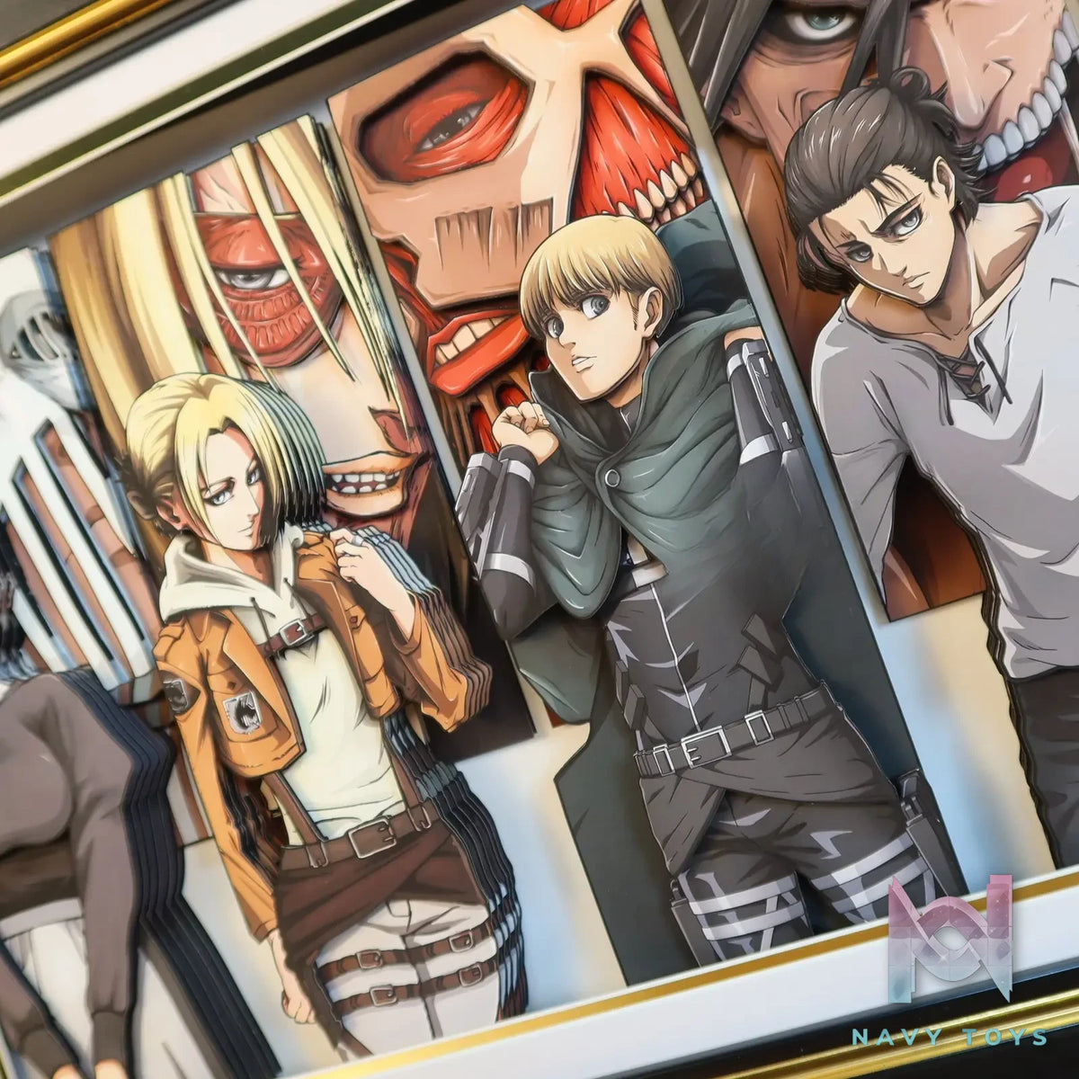 KALA HOME Studio – Attack on Titan Multiple Characters #02 Titan 3D Decorative Painting Attack on Titan