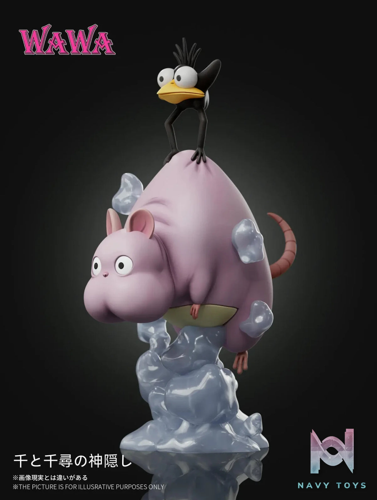 WAWA Studio – Spirited Away Hayao Miyazaki Desk Decoration Series Flying Boh Mini Figurine