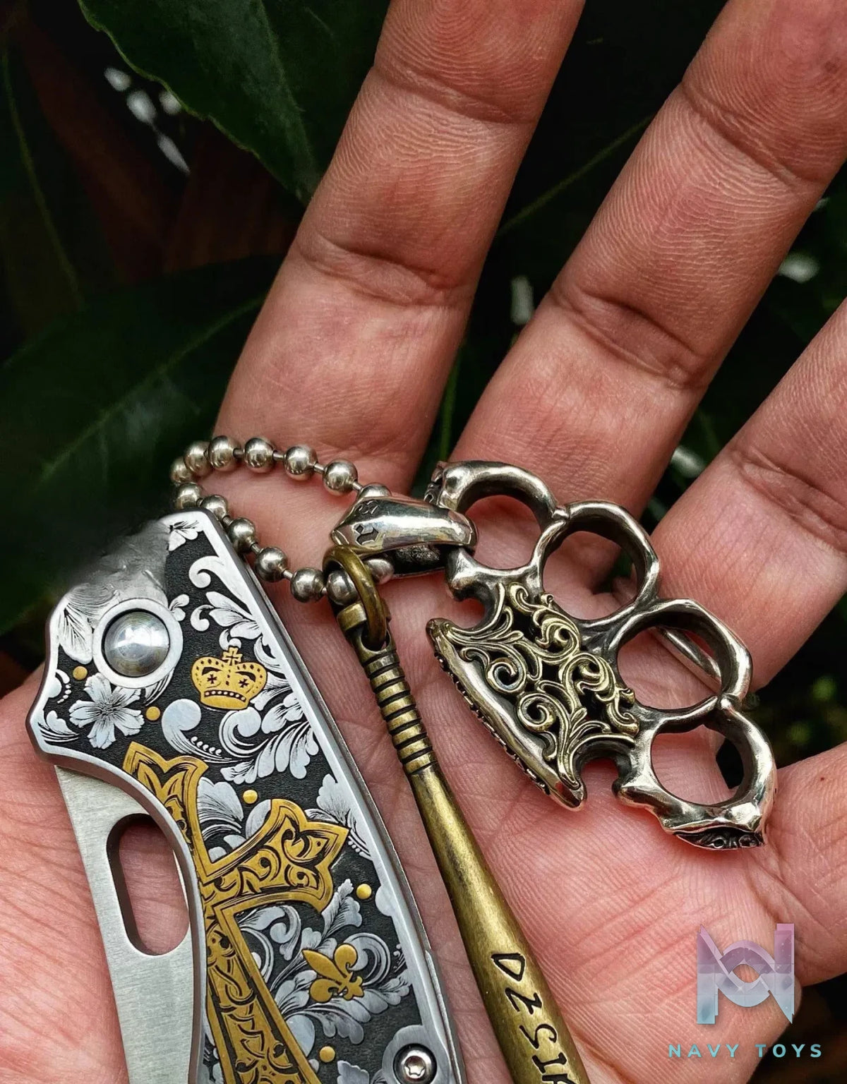Raven Studio (silver jewelry) – Warrior EDC Knuckle Duster Pendant Original