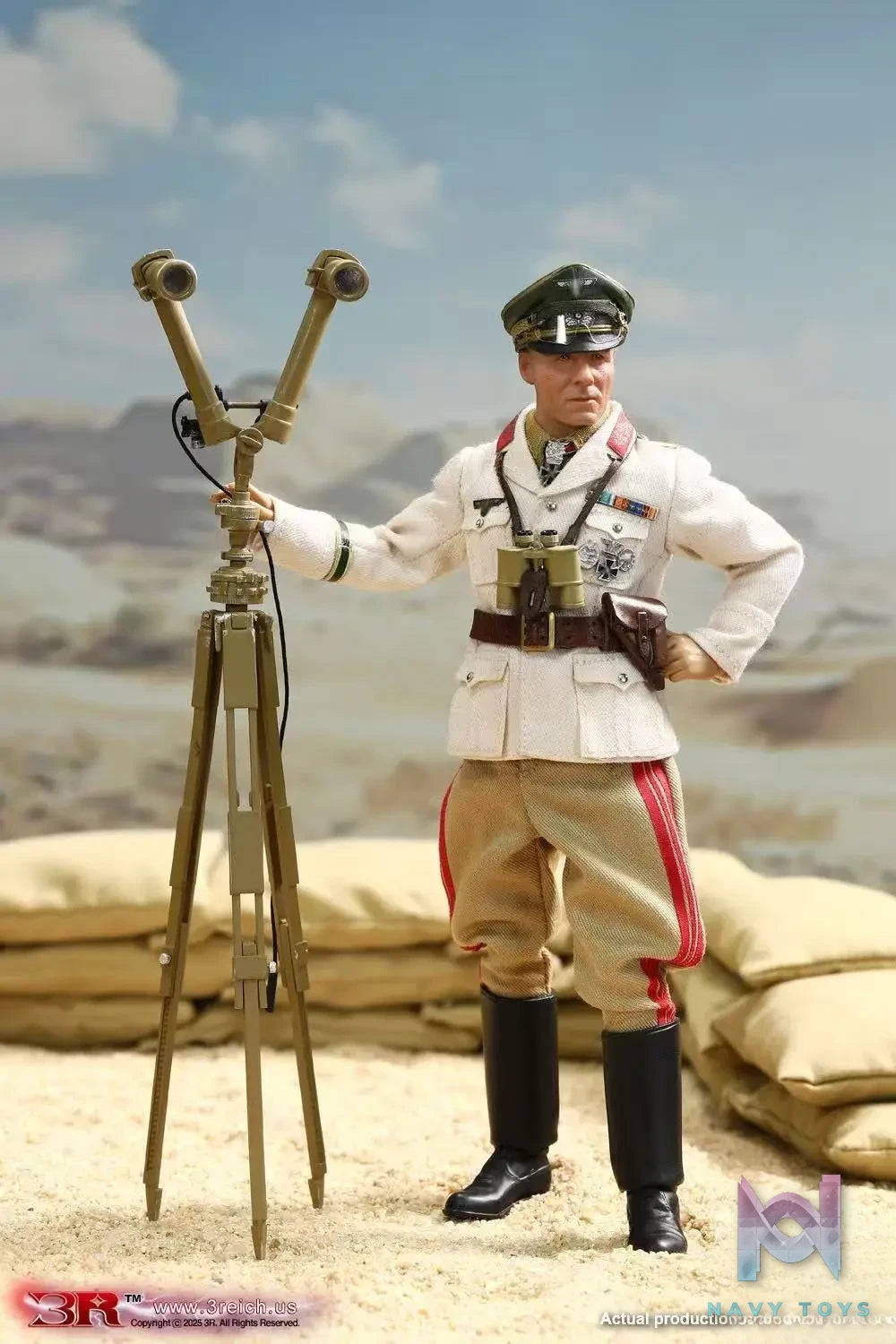 3R Studio – 1/12 Army Field Marshal Desert Fox Rommel Articulated Action Figure TG80004