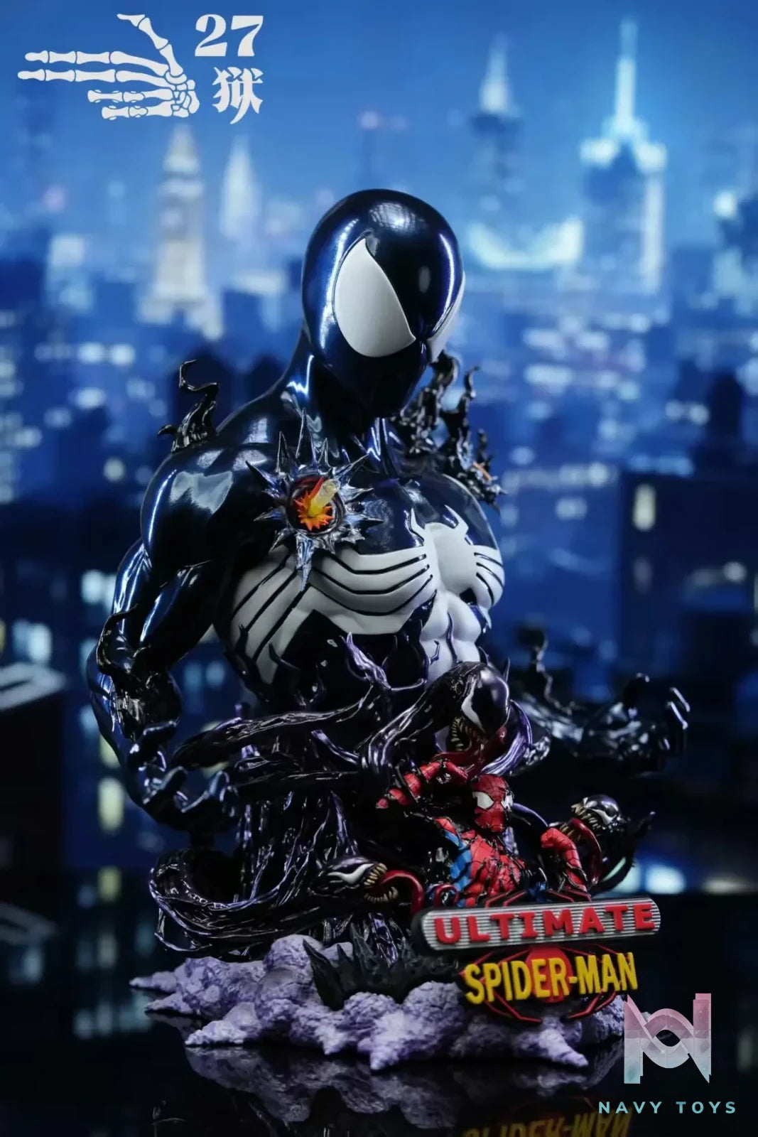 27abyss Studio - Marvel Spider - Man Bust Series 2 Symbiosis resin statue Navy Toys anime figure