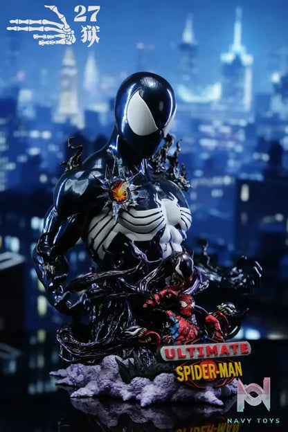 27abyss Studio - Marvel Spider - Man Bust Series 2 Symbiosis resin statue Navy Toys anime figure