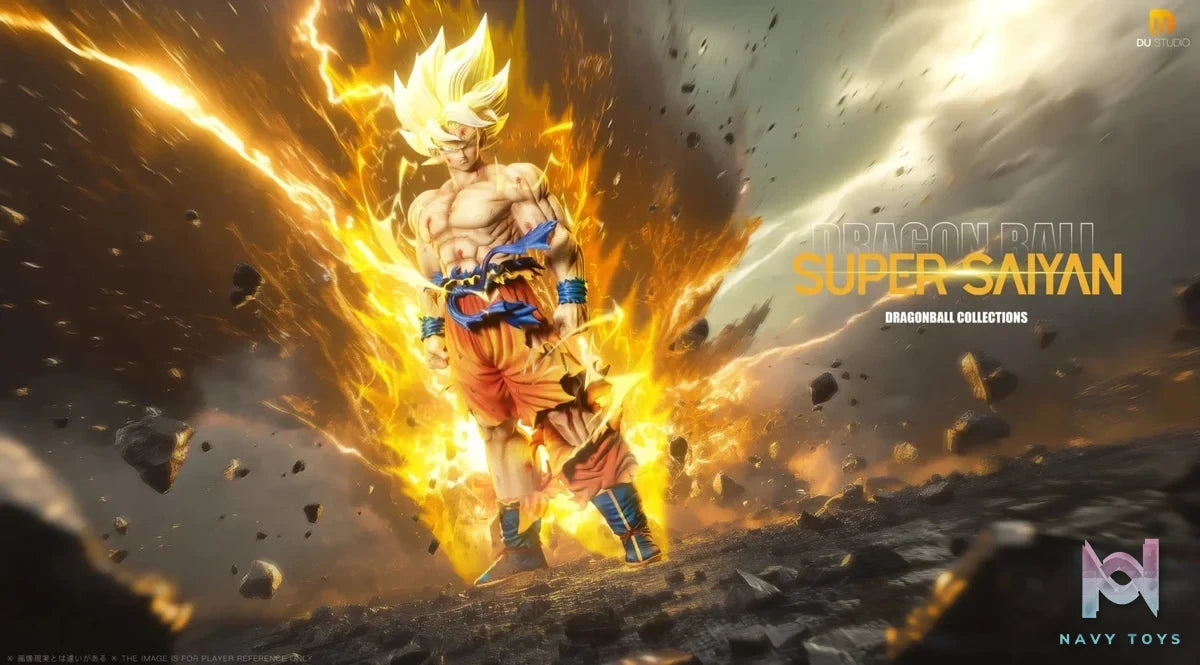 Du Studio - Dragon Ball The First Super Saiyan 2.0 Son Goku resin statue Navy Toys anime figure
