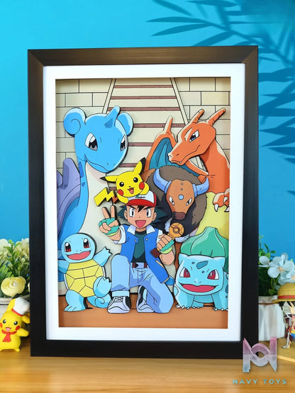KALA HOME Studio – Pokémon Multiple Characters #12 3D Decorative Painting Pokémon