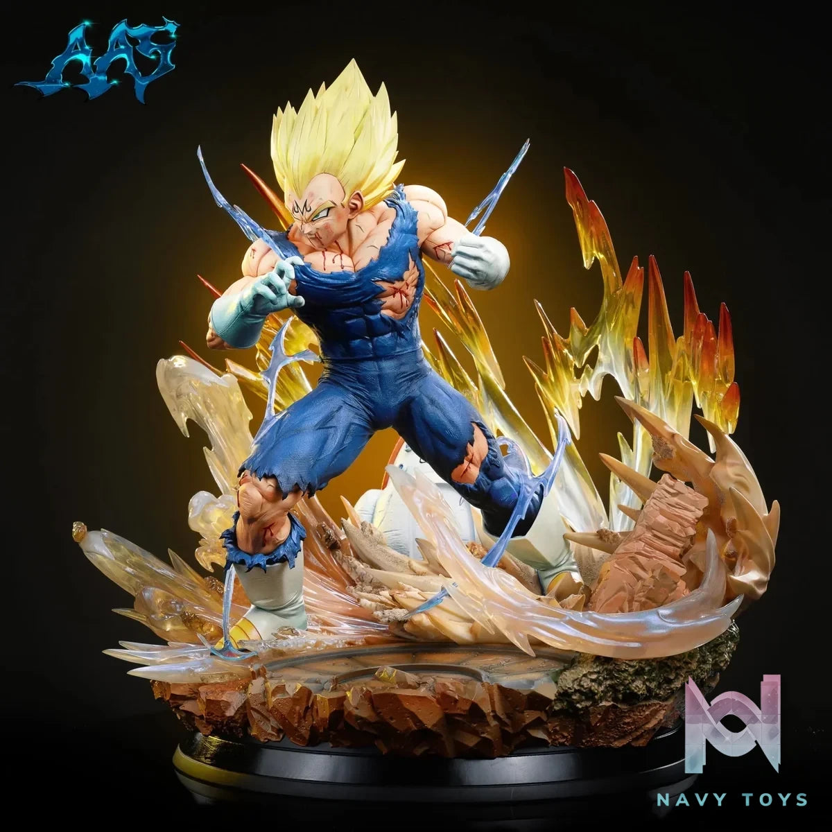 Jie Ke Bang Studio & ArmyAnt Studio - Dragon Ball Demonized Vegeta resin statue Navy Toys anime figure