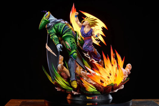 KD Collectibles Studio - Gohan vs Cell Dragon Ball resin statue Navy Toys anime figure