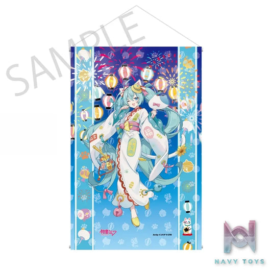 KADOKAWA – Hatsune Miku X Maneki-neko X Mid-summer Kumagaya Tapestry – Art by icomochi (Licensed)