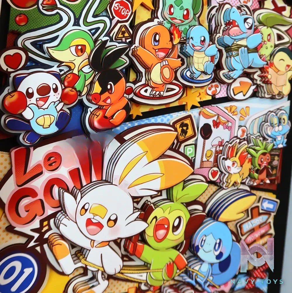 KALA HOME Studio – Pokémon Multiple Characters #15 3D Decorative Painting Pokémon