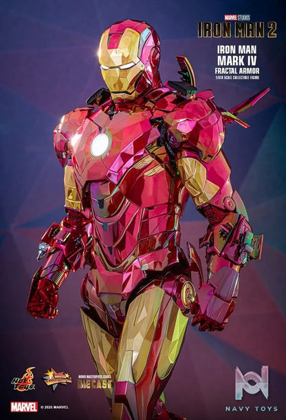 Hottoys – Marvel Iron Man 2 Iron Man Mark IV (Fractal Armor) 1/6th scale Collectible Figure MMS792D70 (Licensed)